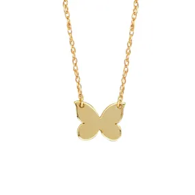 14K GOLD MINI BUTTERFLY NECKLACE