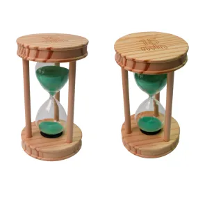 15 Min Hourglass Wooden Frame Sand Timer-1(Random colours will be send)