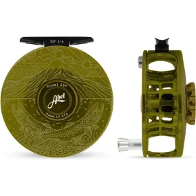 Abel SDF 5/6 Reel Underwood Ridge Riders Dark Olive with Platinum Handle