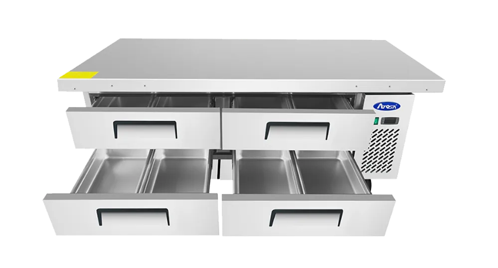 Atosa 76" Refrigerated Chef Base with 4 Drawers