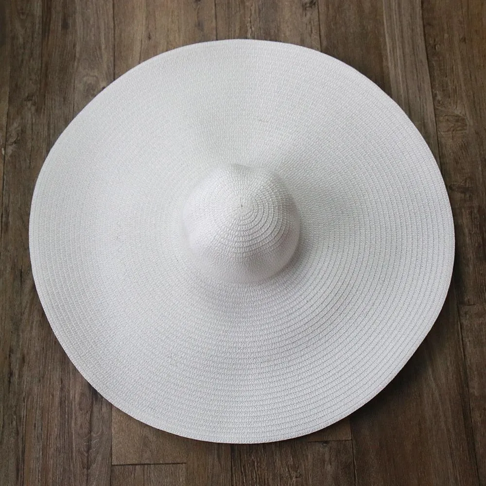 Beach Hat, Large Wide Brim Straw Sun Hats, Oversized Anti UV 50 Summer Hat