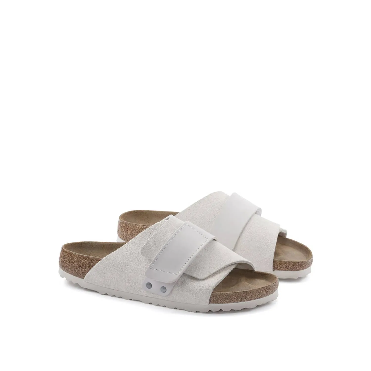 Birkenstock Kyoto Nubuck Suede Leather Antique White