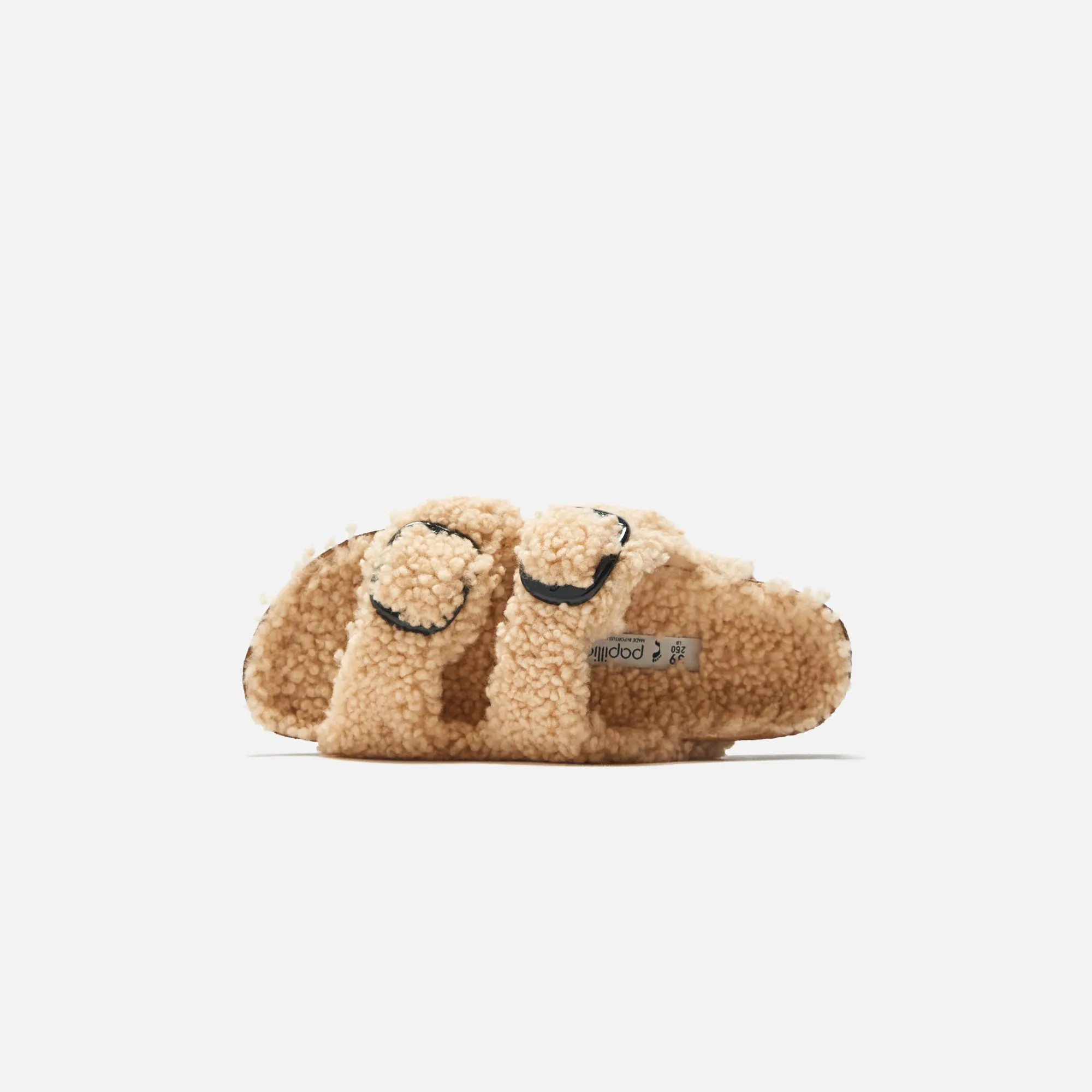 Birkenstock WMNS Arizona Big Buckle Platform Teddy - Eggshell