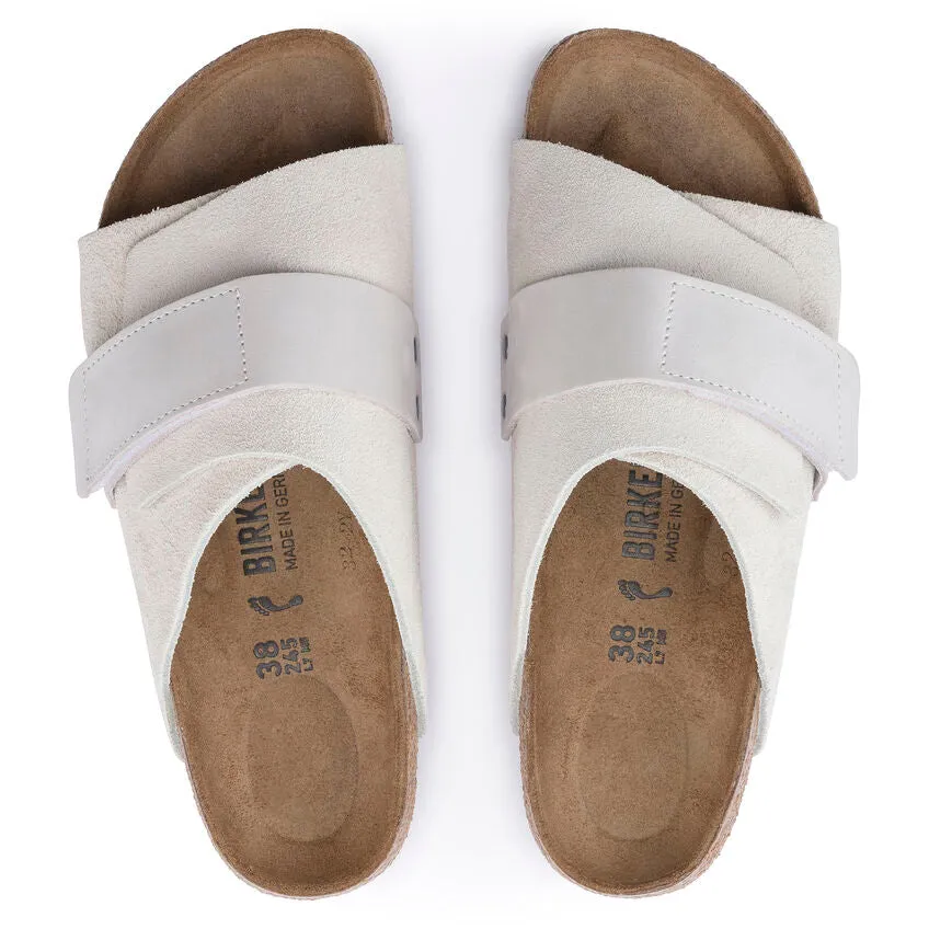 BIRKENSTOCK Women's Kyoto Nubuck/Suede Leather (Antique White - Narrow Fit)