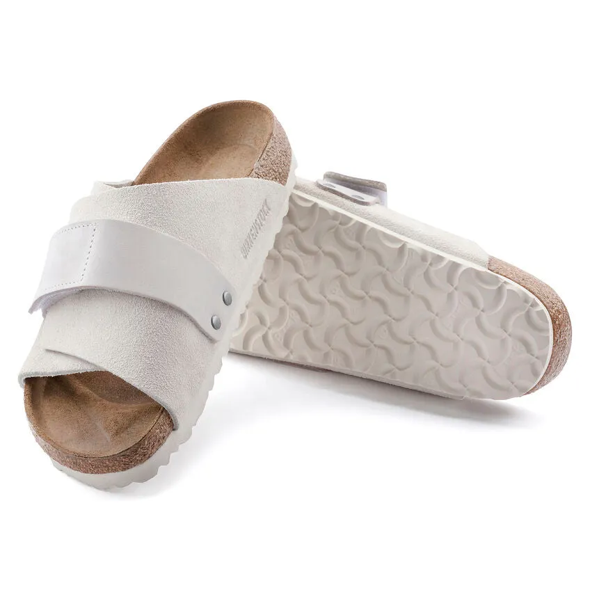 BIRKENSTOCK Women's Kyoto Nubuck/Suede Leather (Antique White - Narrow Fit)