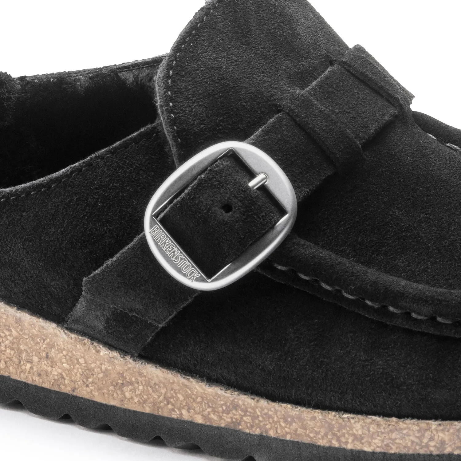 Buckley Shearling Suede Black