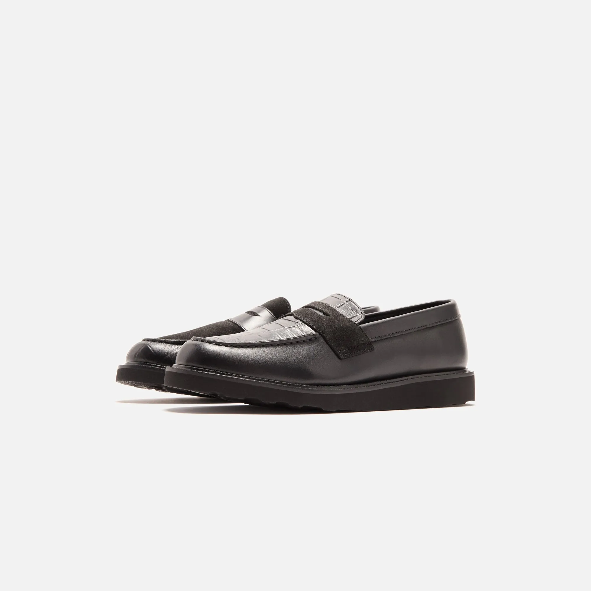 Caminando Loafer - Black / Black Croco