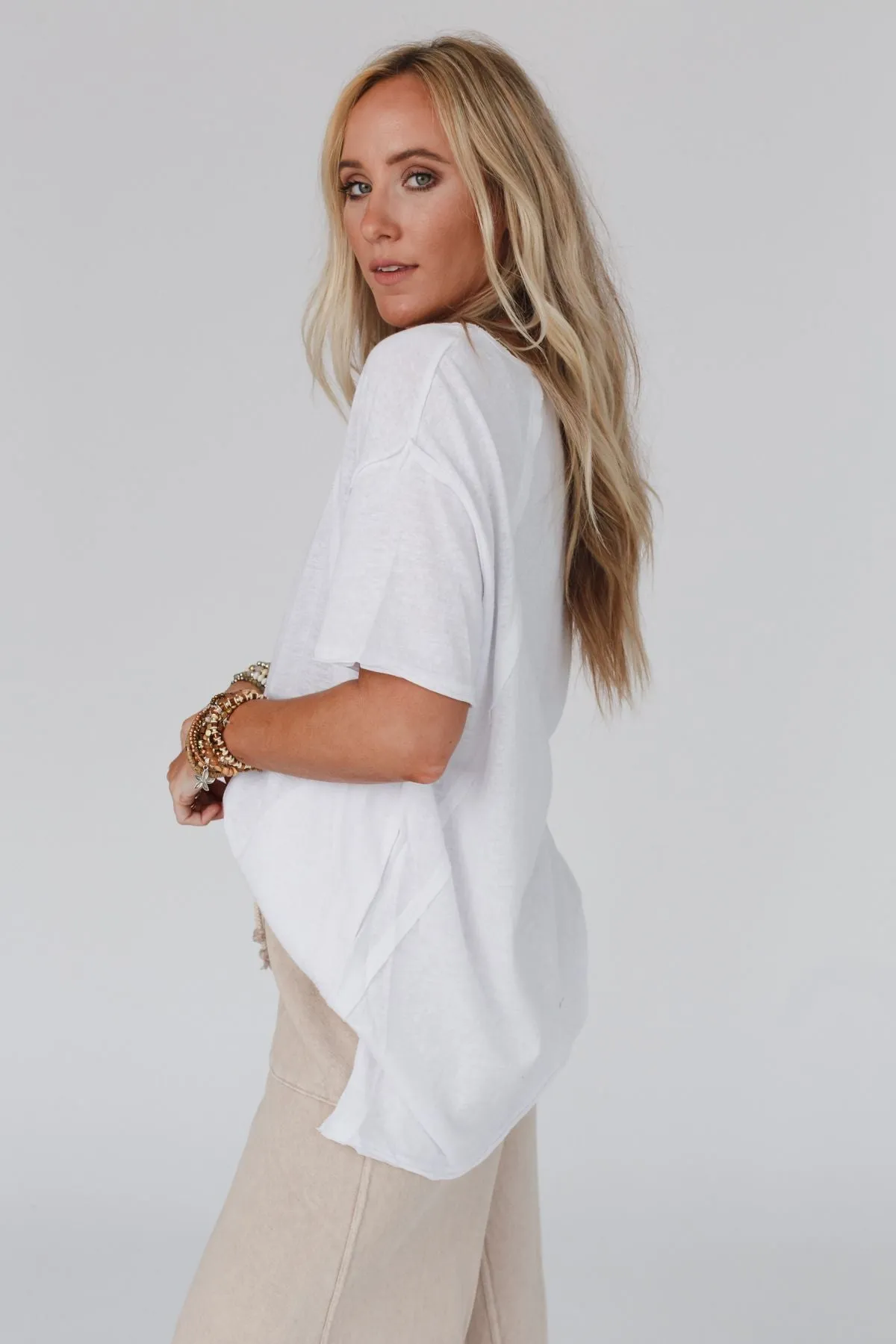 Castaway Oversized Top - White