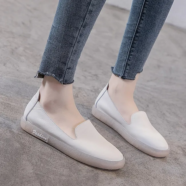 Casual Soft Women's Flats-White | 35-41