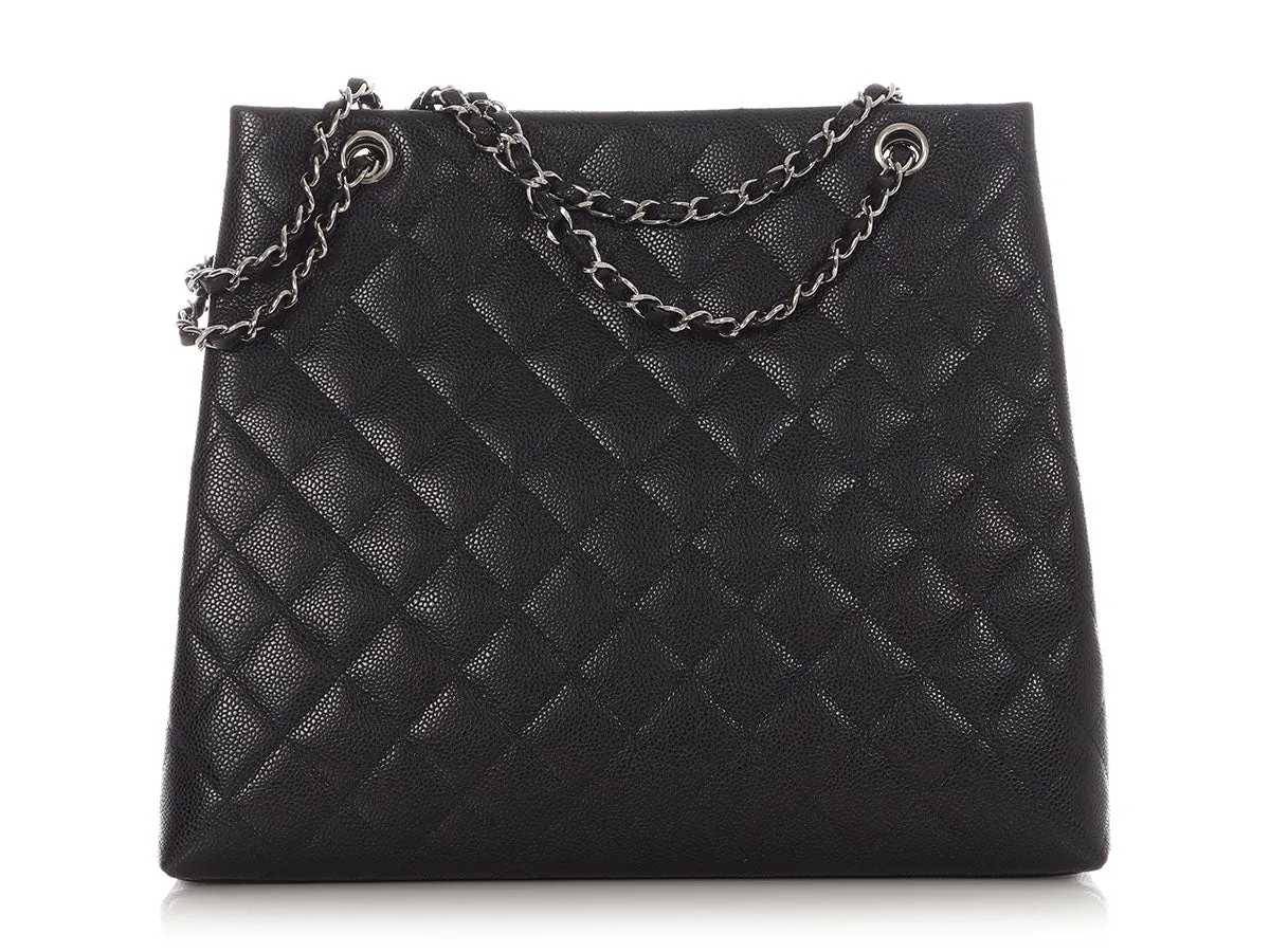 Chanel Black Quilted Caviar Tote