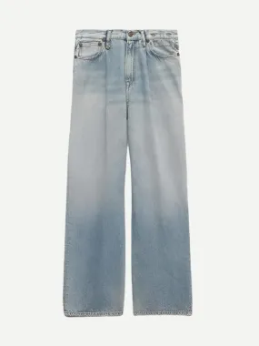 Damon Pleated Wide leg in Lennon Blue