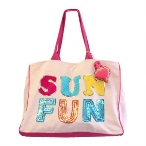 Debbie Katz Sun Fun Boho Beach Bag - Pink