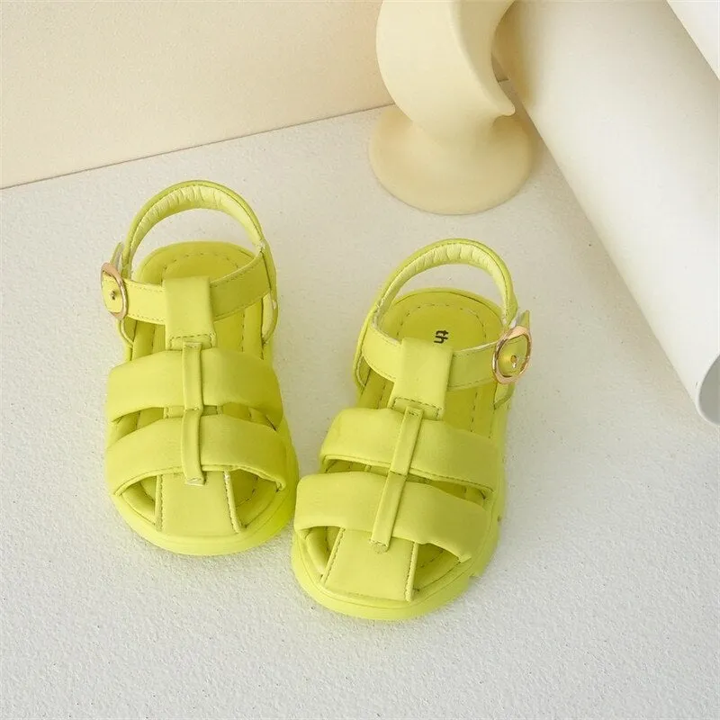 Double Strap Fabric Sandals for Girls