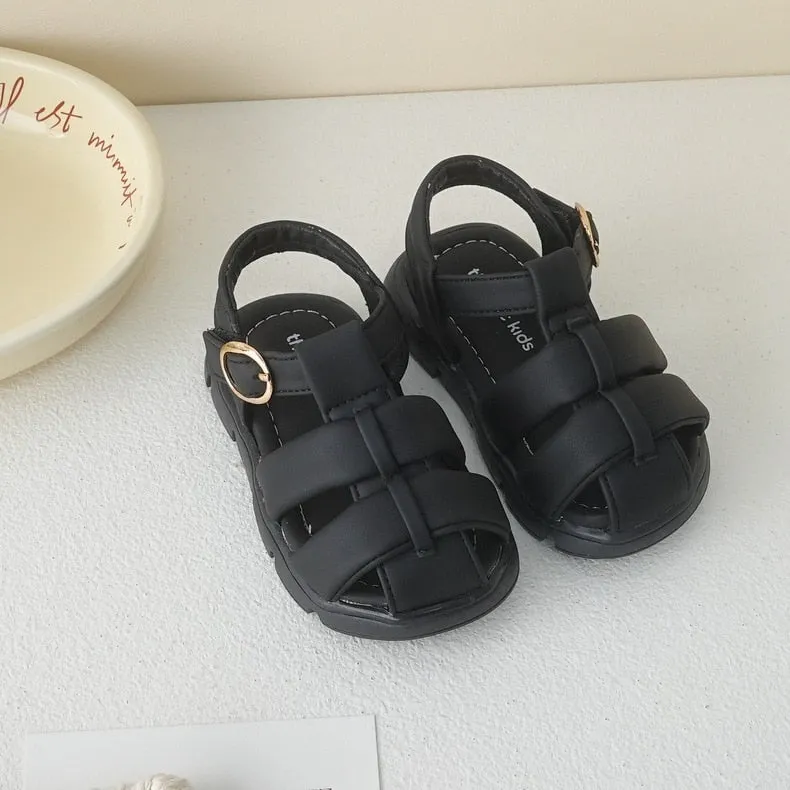 Double Strap Fabric Sandals for Girls