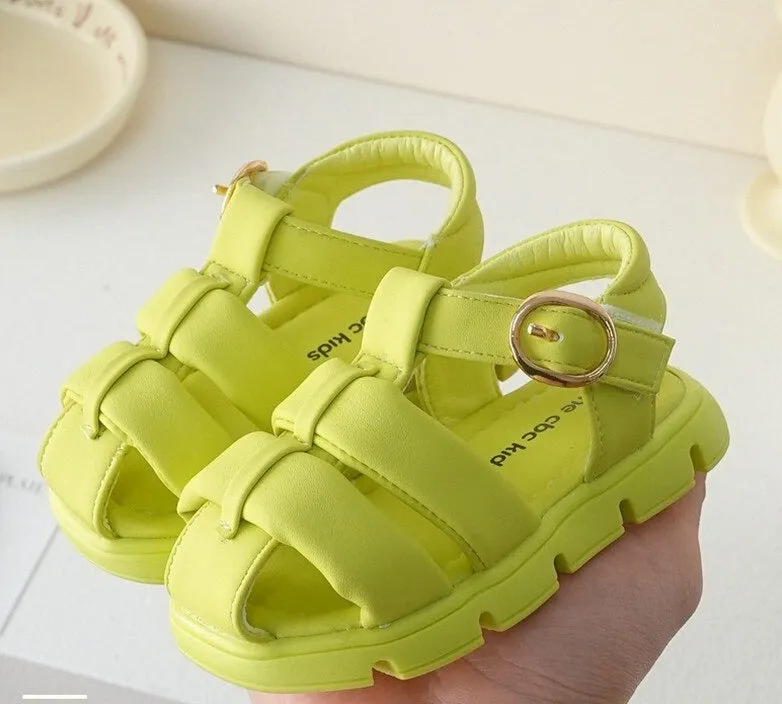 Double Strap Fabric Sandals for Girls