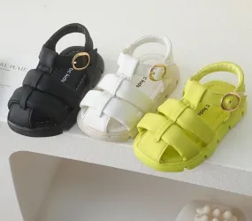 Double Strap Fabric Sandals for Girls