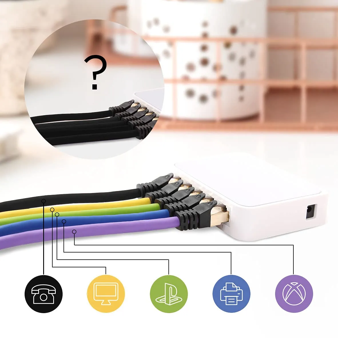 Duronic Ethernet Cable 1M High Speed CAT 8 Patch Network Shielded Lead 2GHz / 2000MHz / 40 Gigabit, CAT8 SFTP Wire, Snagless RJ45 Super-Fast Data - Black