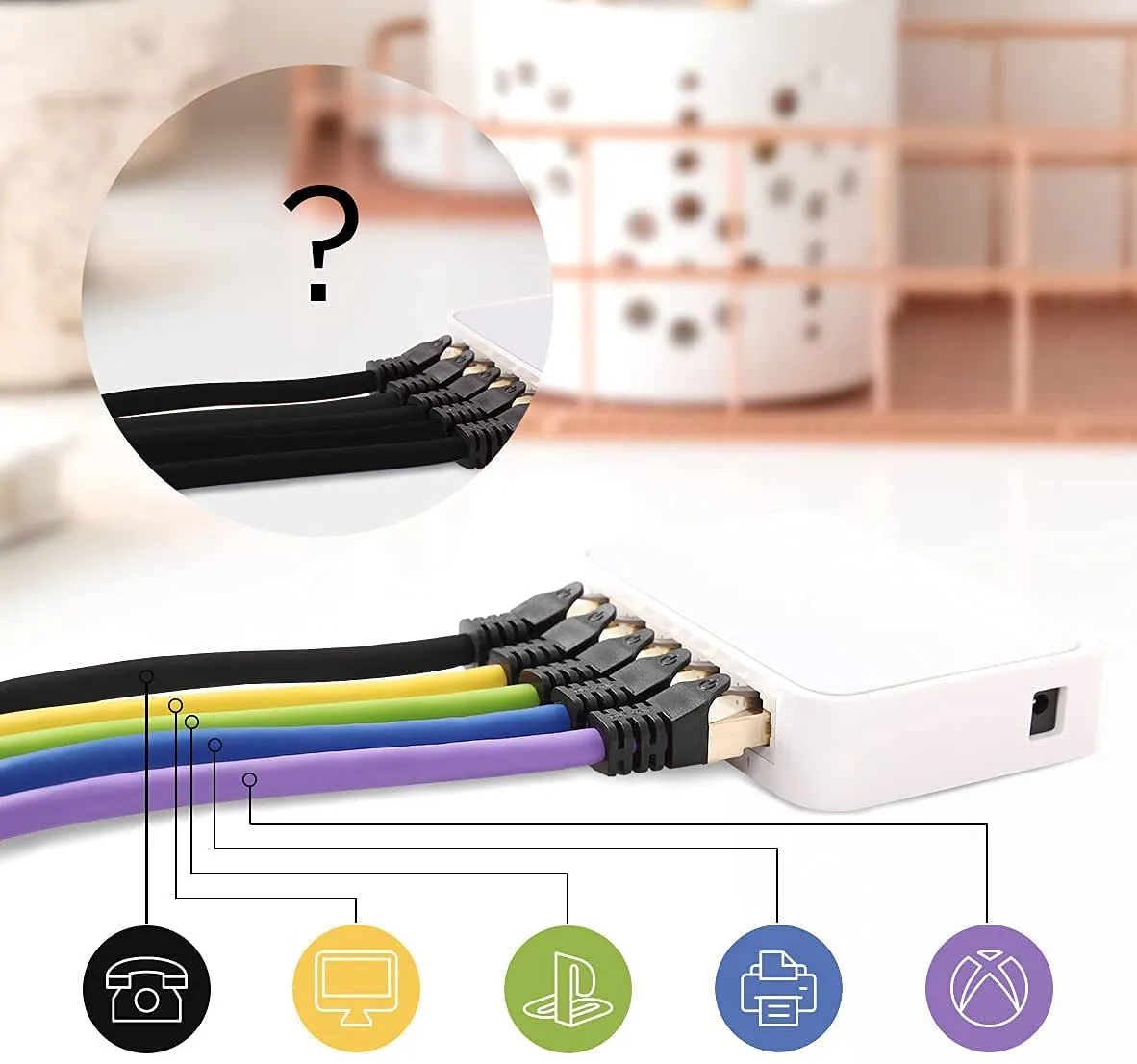 Duronic Ethernet Cable 2M High Speed CAT 8 Patch Network Shielded Lead 2GHz / 2000MHz / 40 Gigabit, CAT8 SFTP Wire, Snagless RJ45 Super-Fast Data - Black