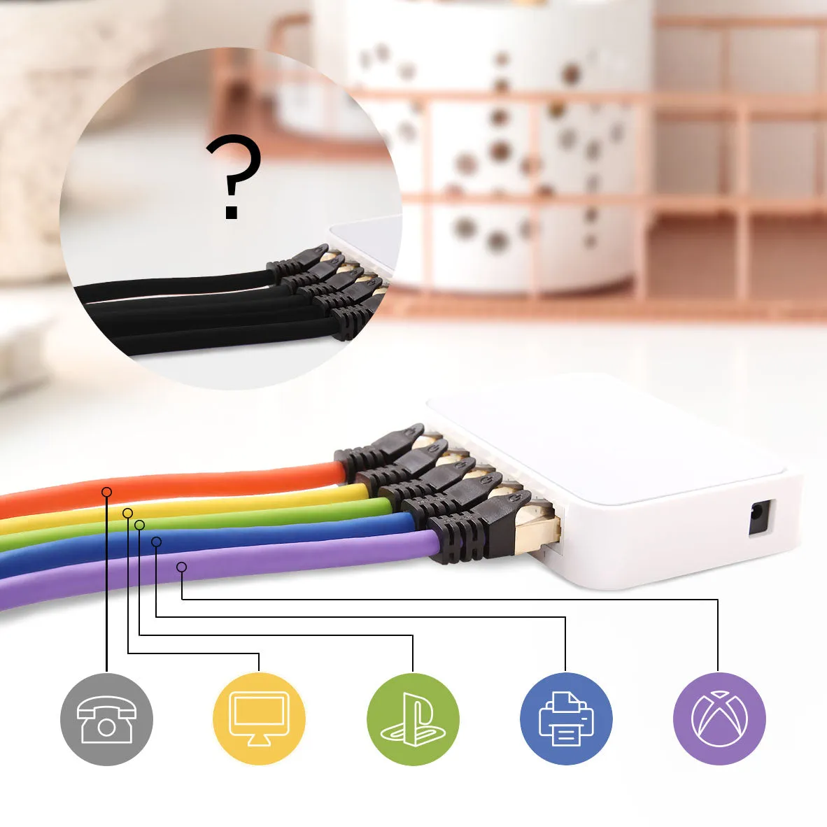 Duronic Ethernet Cable 2M High Speed CAT 8 Patch Network Shielded Lead 2GHz / 2000MHz / 40 Gigabit, CAT8 SFTP Wire, Snagless RJ45 Super-Fast Data - Purple