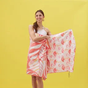 Flamingo Pink Beach Towel