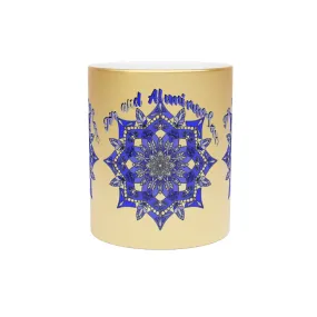 Hand Drawn Mandala Mug - Tin & Aluminum Anniversary Gift