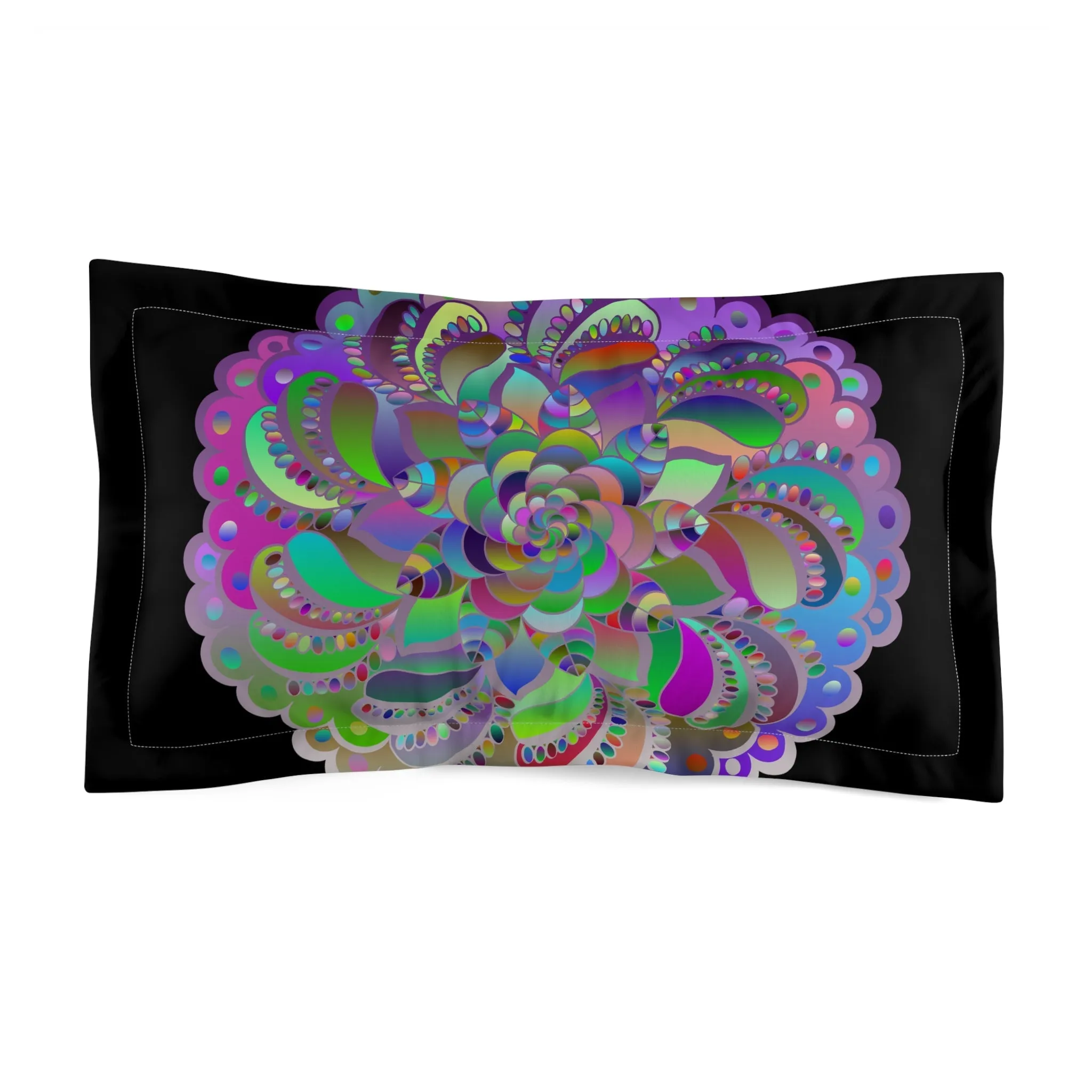 Handmade Mandala Art Microfiber Pillow Sham