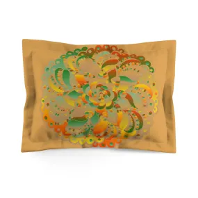 Handmade Mandala Design Pillow Sham - Dune Background