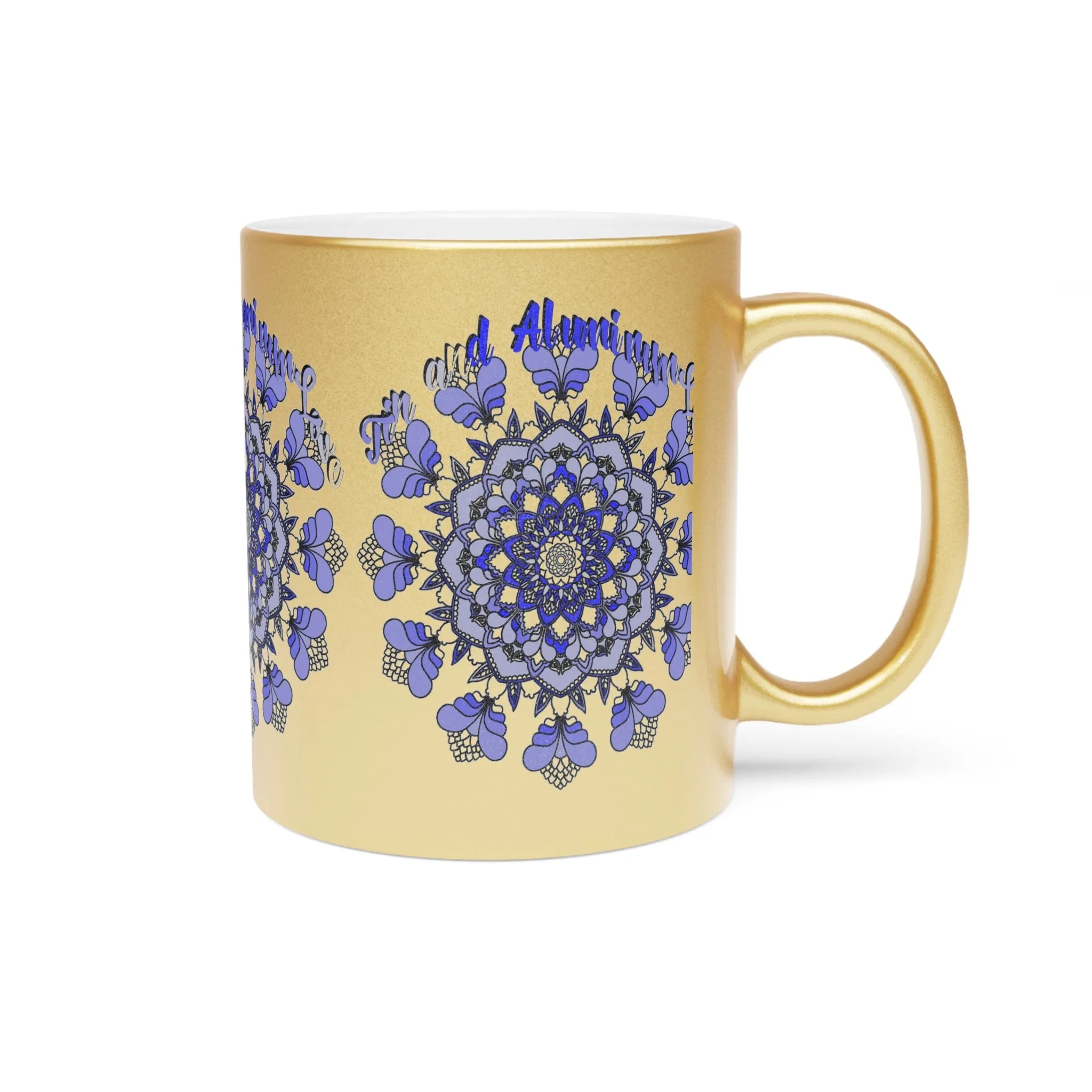 Handmade Mandala Metallic Mug - 10th Anniversary Gift