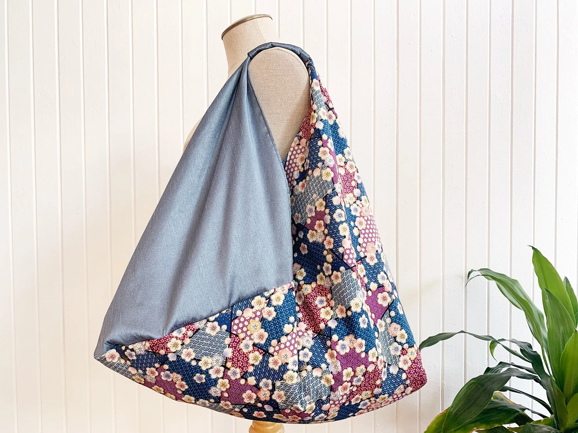 *Handmade* Origami bag | Market bag | Sakura (Blue)