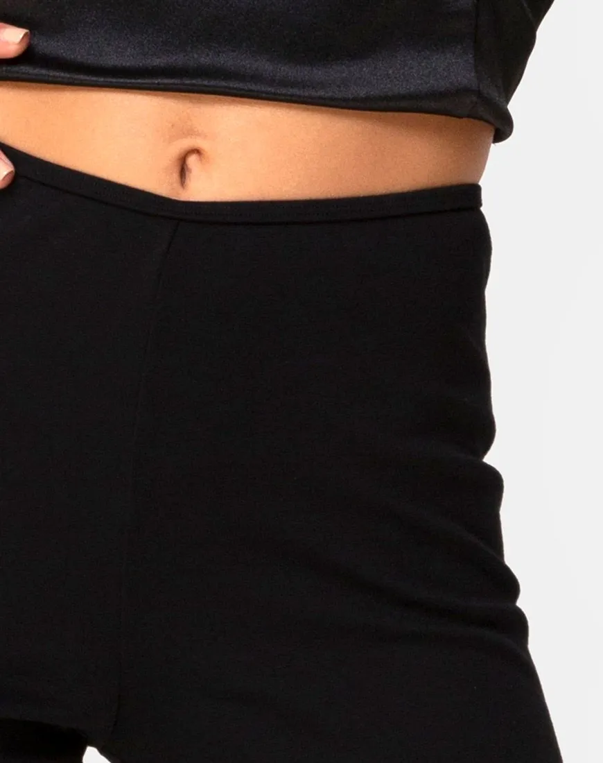 Hearty Flare Trouser in Black Spandex