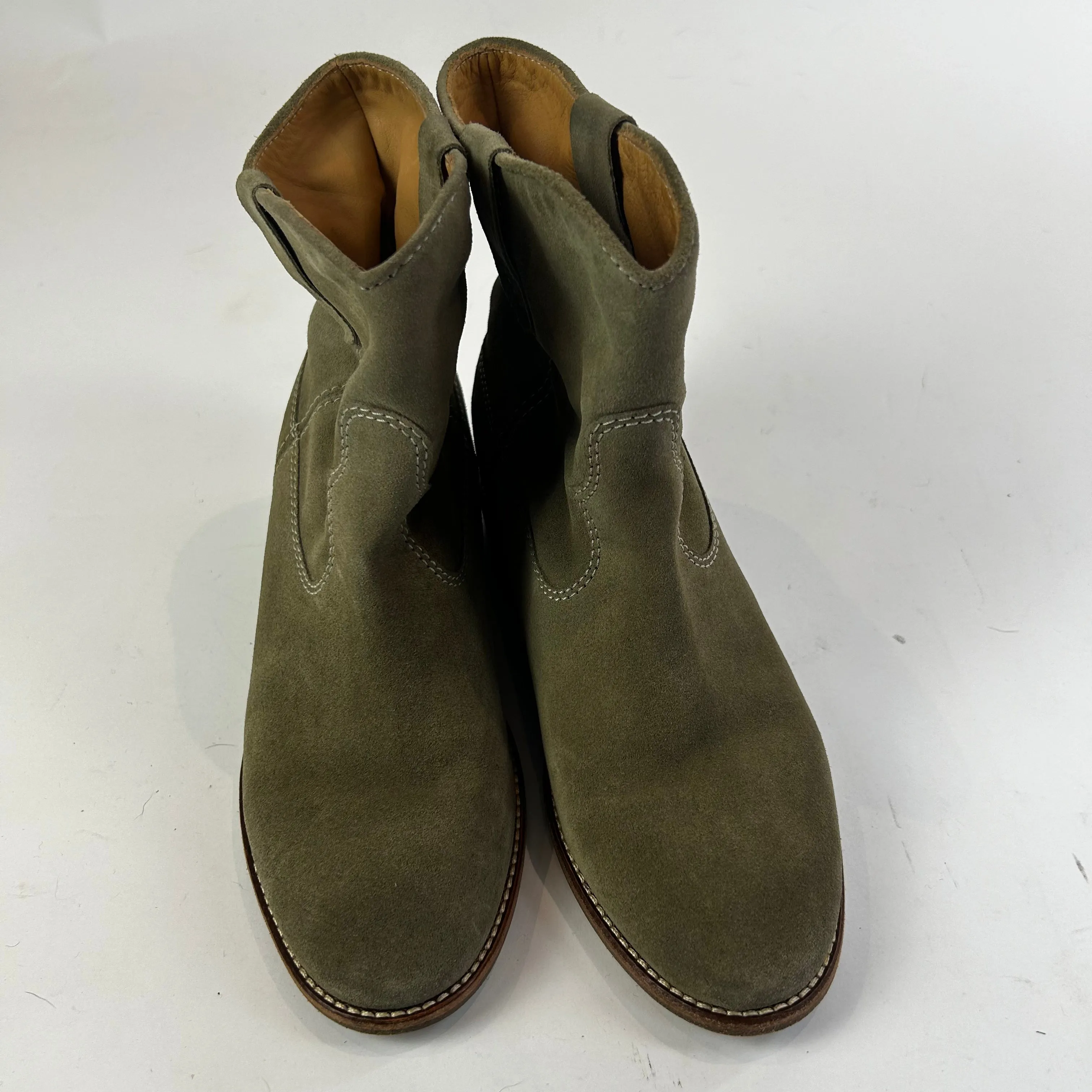 Isabel Marant Etoile £595 Stone Suede Susee Ankle Boots 39