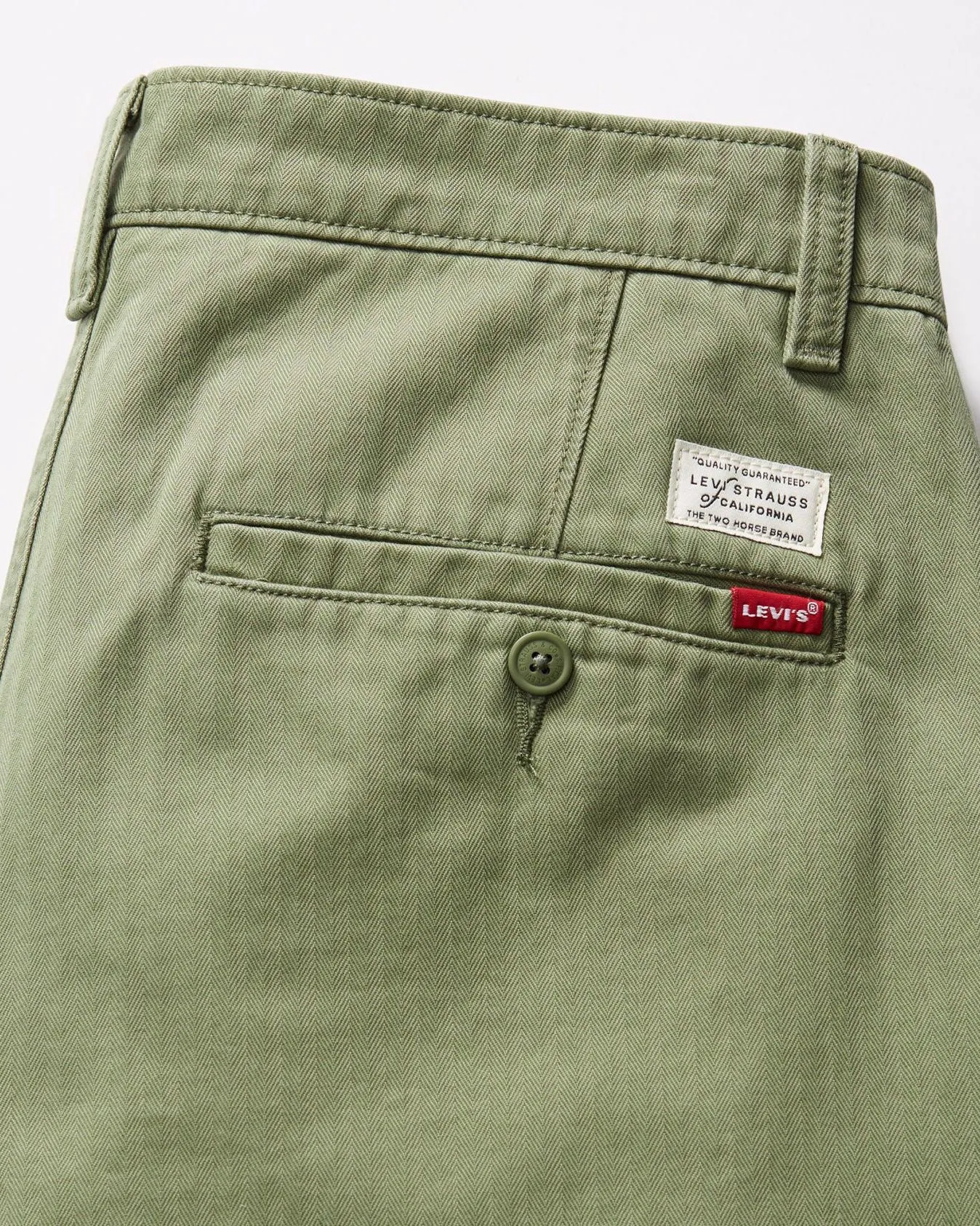 Levi's XX Chino Loose Straight Mens Pleated Herringbone Pants - Four Leaf Clover