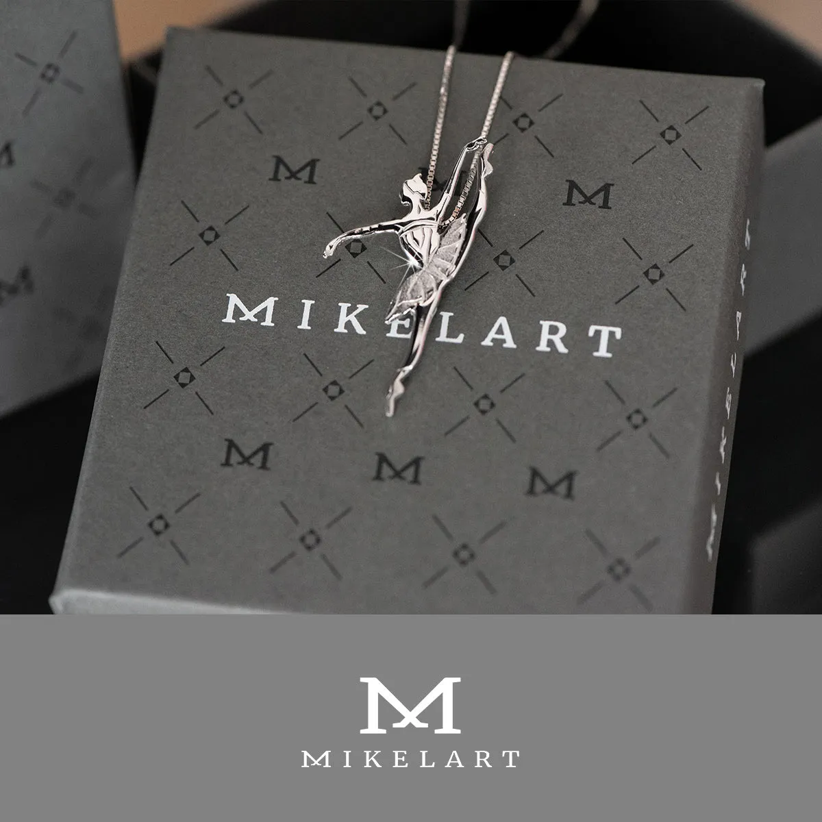 Mikelart Sterling Silver Necklace With Developpe' Pendant