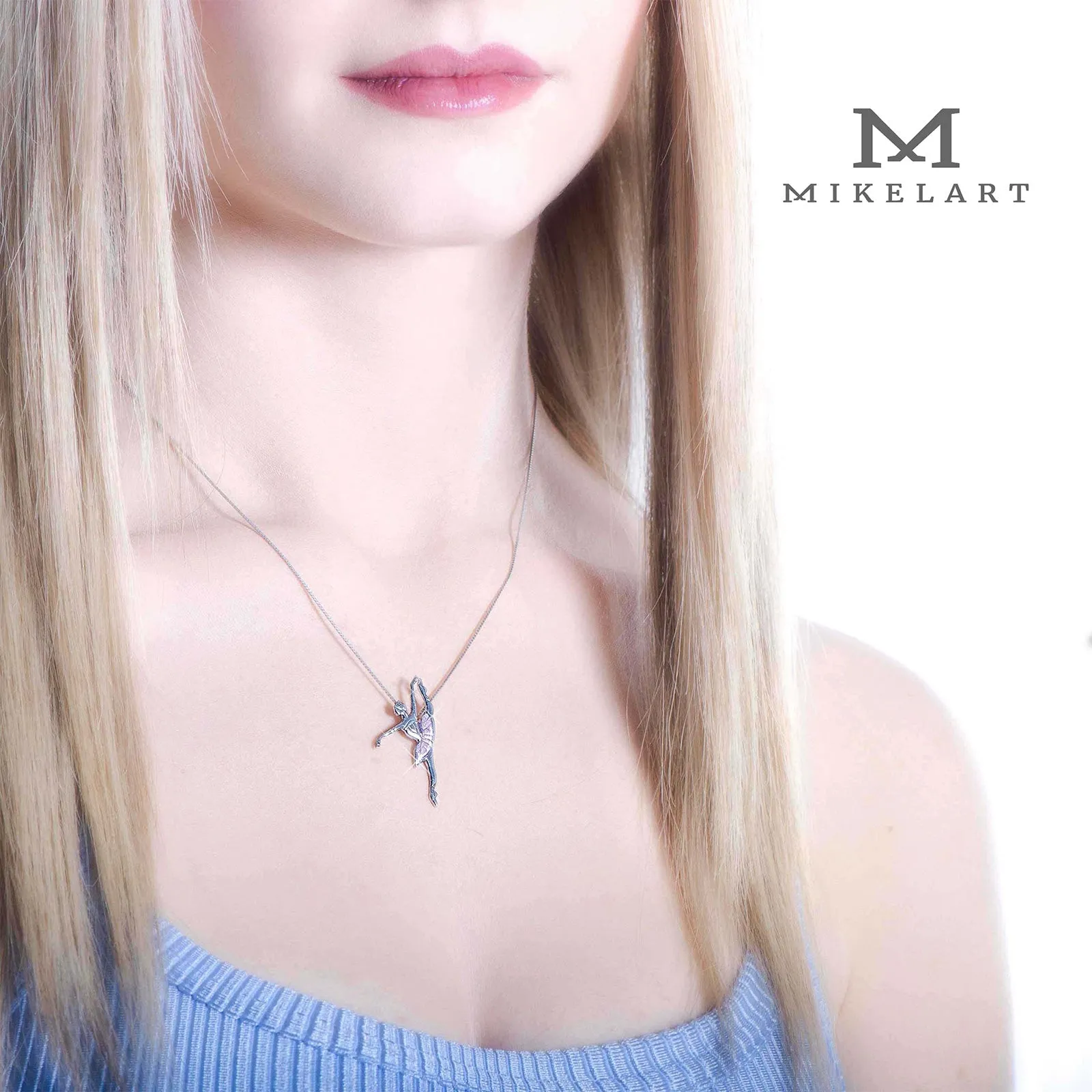 Mikelart Sterling Silver Necklace With Developpe' Pendant