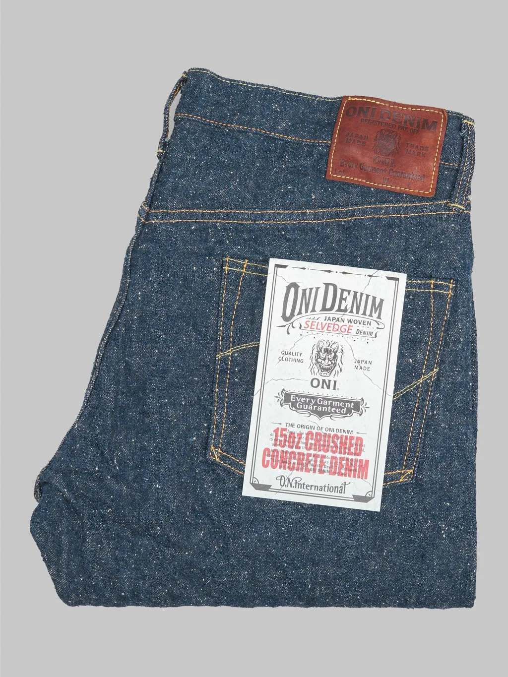 ONI Denim 622-CCD "Crushed Concrete Denim" 14.7oz Relaxed Tapered Jeans