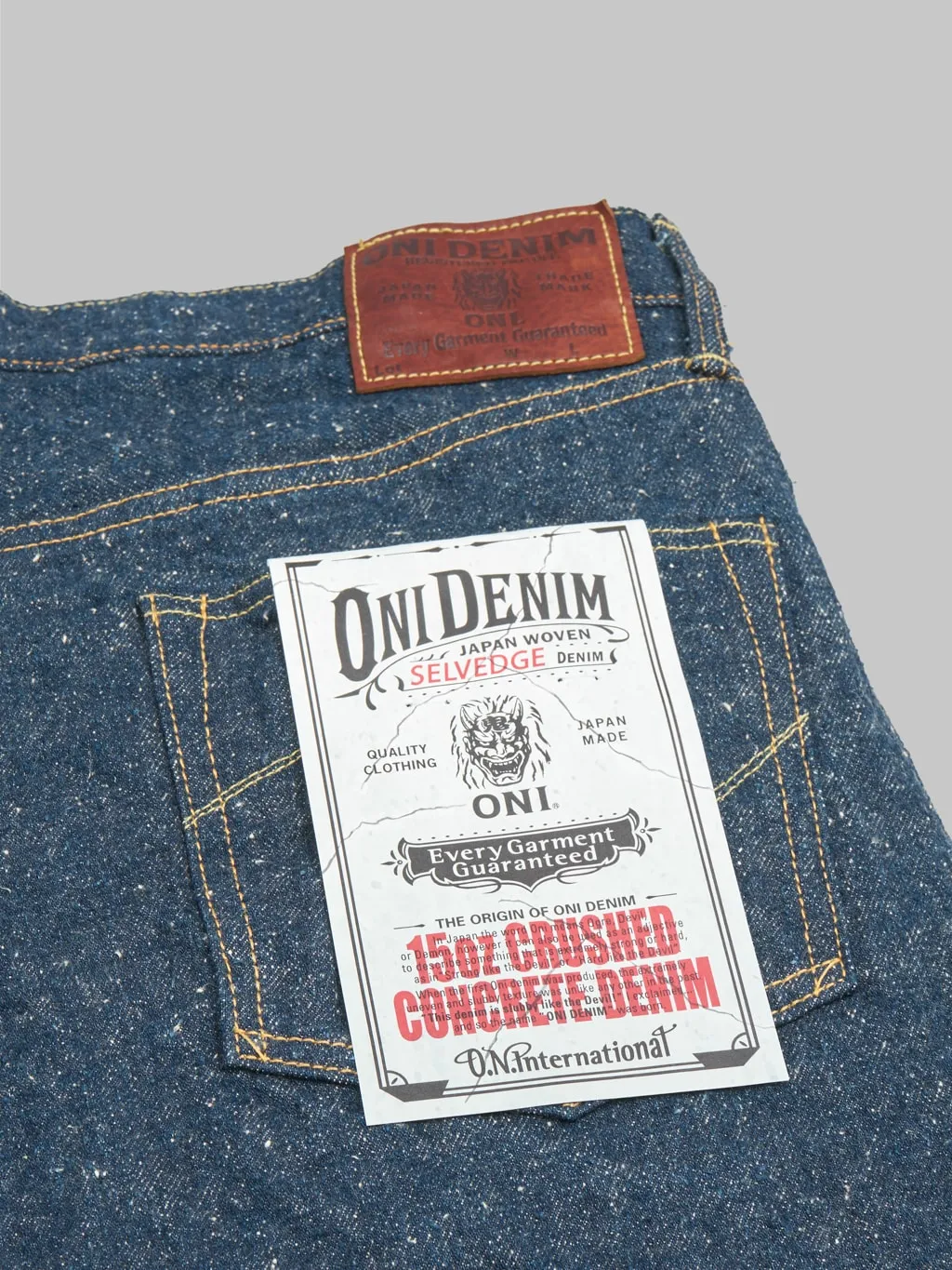 ONI Denim 622-CCD "Crushed Concrete Denim" 14.7oz Relaxed Tapered Jeans