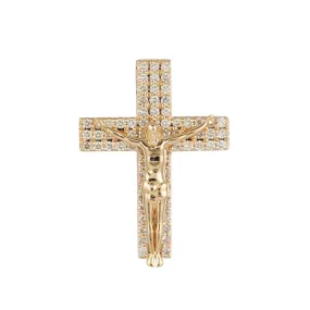 Orchid Gems Diamond Crucifix Cross Pendant