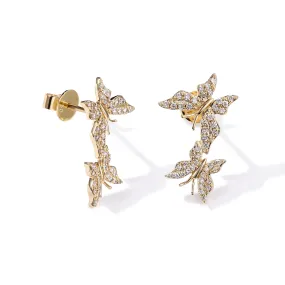 Orchid Gems Twin Butterfly Diamond Earrings