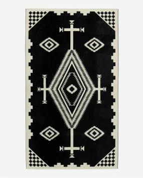 Oversized Jacquard Spa Towel<br>Los Ojos Black