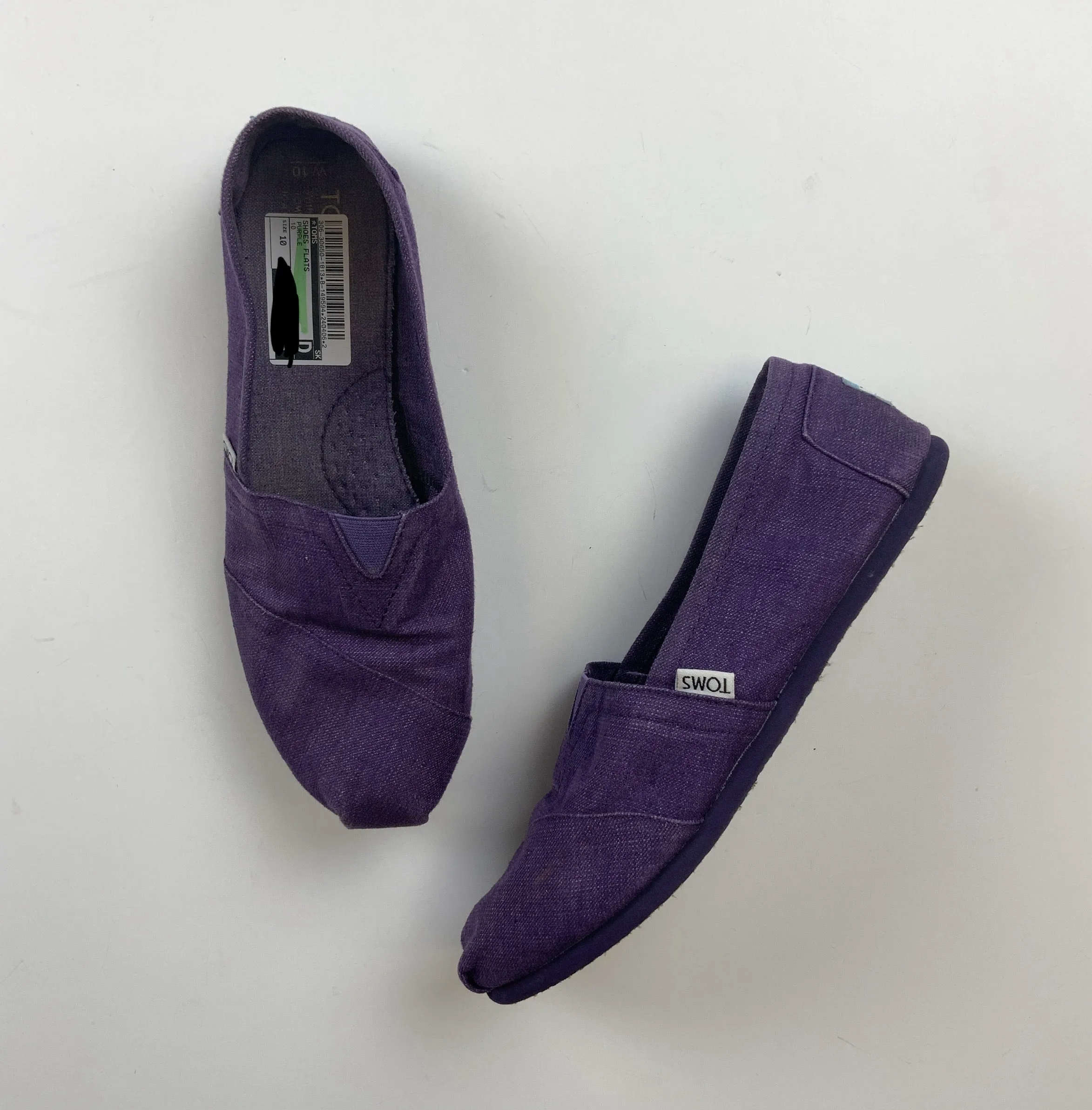 Shoes Flats By Toms In Purple, Size: 10