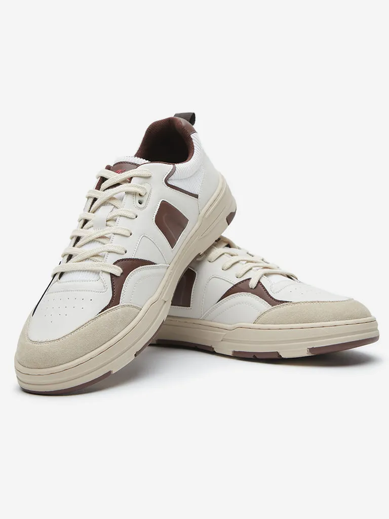 SOLEPLAY Beige Colour-Blocked Sneakers