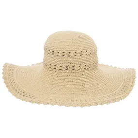 Women's Oversized Brim Crochet w/ Scalloped Edge