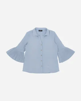 Women's Pleated Arms Shirt Grey