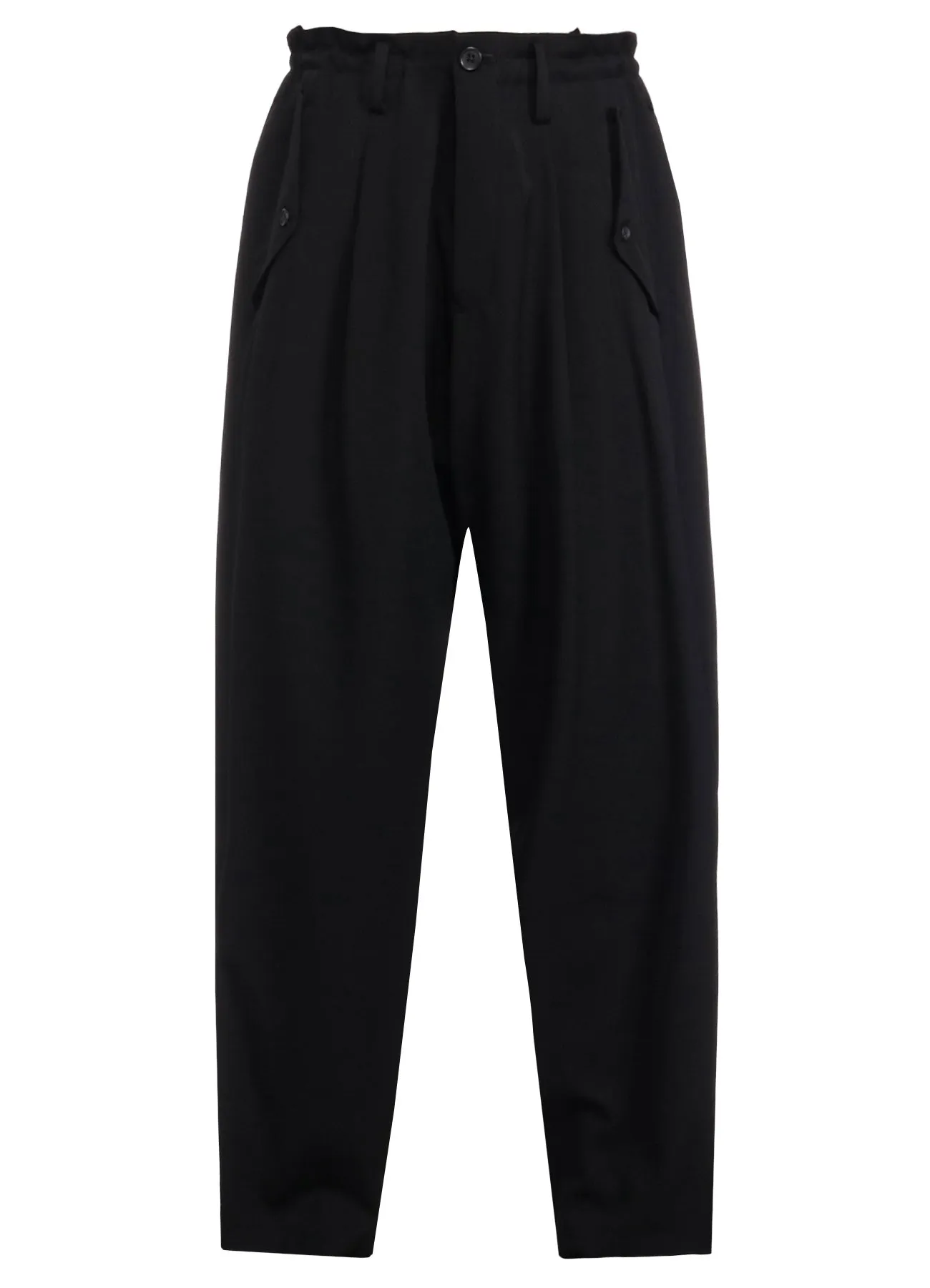 WOOL GABARDINE HEM TAB GABARDINE PANTS