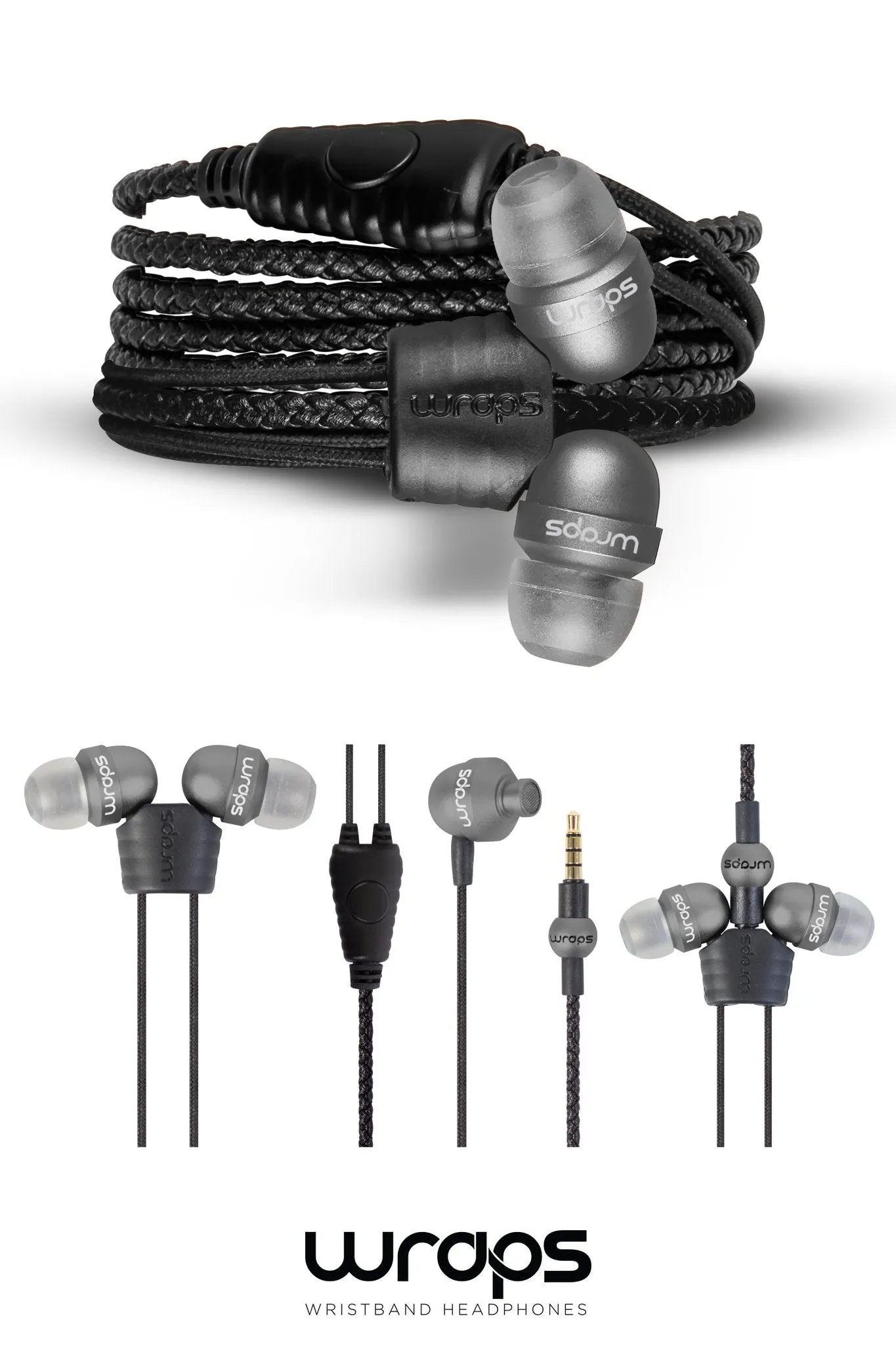 WRAPS Core Series Wearable In-Ear Earphones w Mic