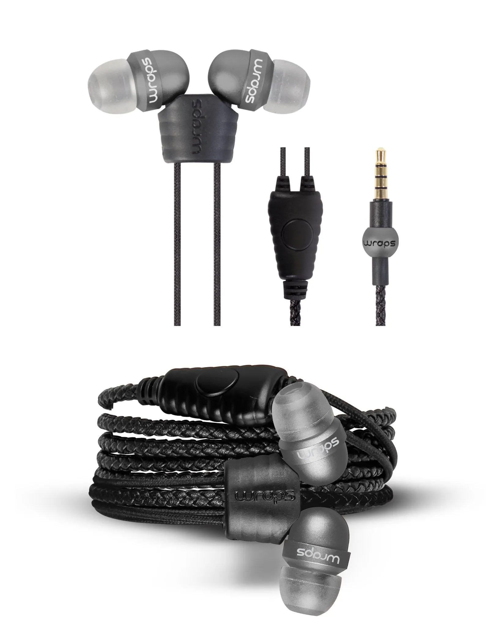 WRAPS Core Series Wearable In-Ear Earphones w Mic